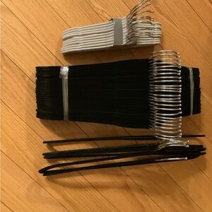 Set of Black and Gray Velvet Hangers